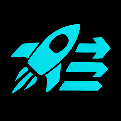 symbol for spaceship speed upgrade increase.
In-Game asset.  2d.  High contrast.  No shadows