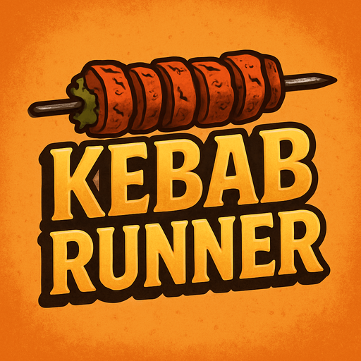 "Kebab Runner" yaz ama 1 şiş kebab yazının üstünde duracak olacak yani oyunun
