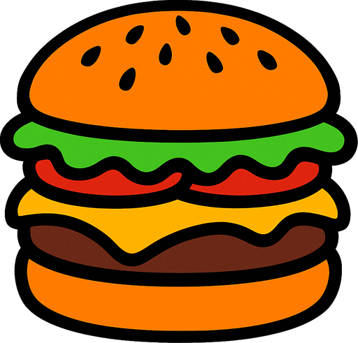 hamburger.
In-Game asset.  2d.  High contrast.  No shadows