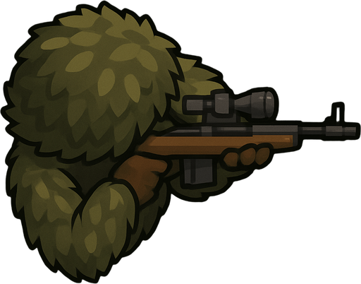 o bir sniper elbisesine sahip