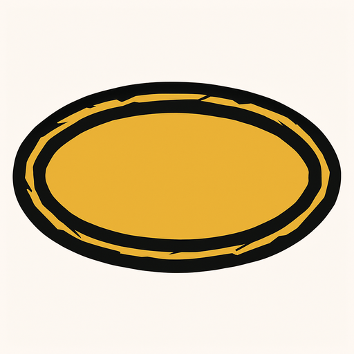 Fondo para título, forma circular y estirado.
In-Game asset.  2d.  High contrast.  No shadows