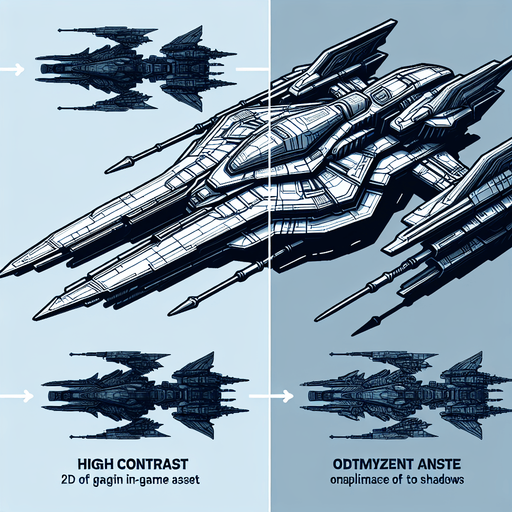 enemy space ship
Single Game Texture. In-Game asset. 2d. Transparent background. High contrast. No shadows.