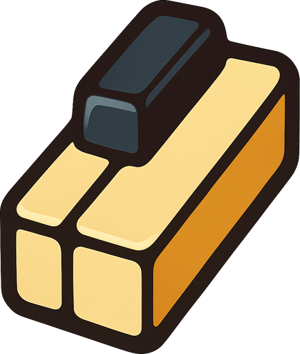 piano key.
In-Game asset.  2d.  High contrast.  No shadows