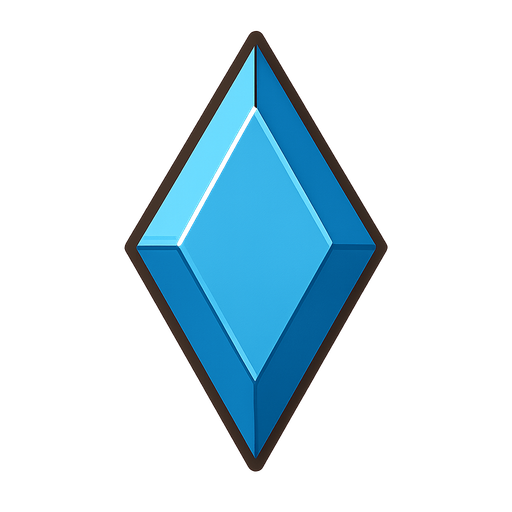 gem. No background. Transparent background. Blank background. No shadows. 2d. In-Game asset. flat