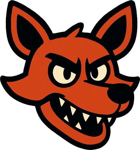 foxy head.
In-Game asset.  2d.  High contrast.  No shadows