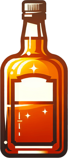 western bottle of whiskey..
Single Game Texture. In-Game asset. 2d. Blank background. High contrast. No shadows.