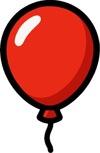 red balloon.
In-Game asset.  2d.  High contrast.  No shadows