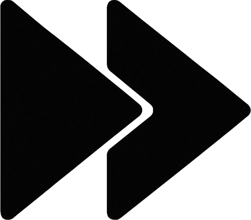 fast foward icon.
In-Game asset.  2d.  High contrast.  No shadows