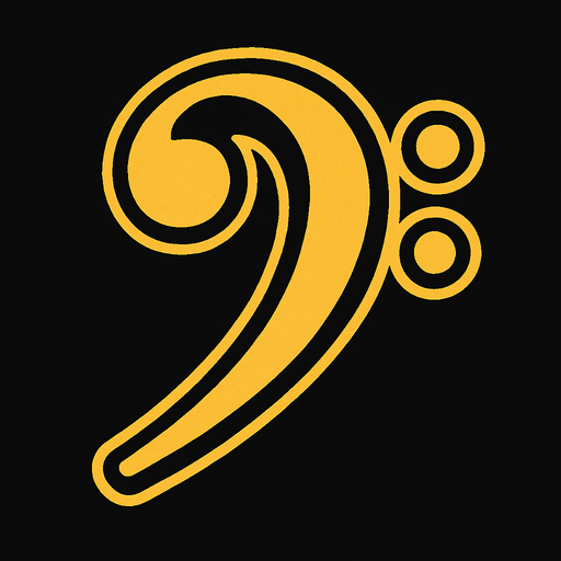 Clave de fa.
In-Game asset.  2d.  High contrast.  No shadows