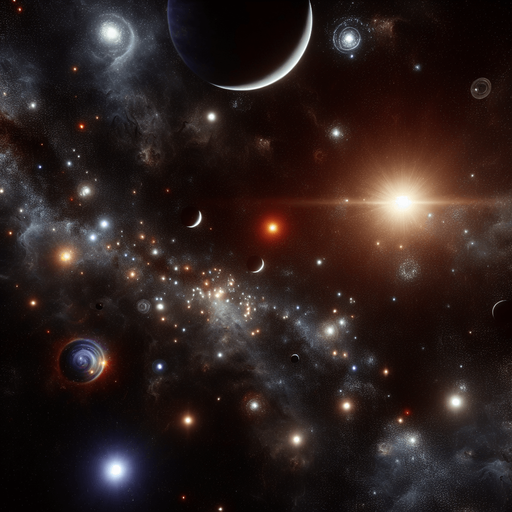 dark realistic outer space.