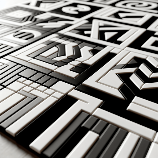 2d Tiles black and white