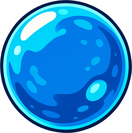 big water buble.
In-Game asset.  2d.  High contrast.  No shadows