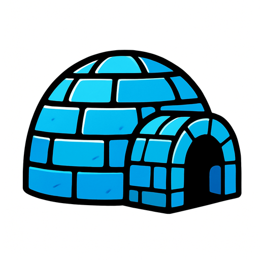 iglo.
In-Game asset.  2d.  High contrast.  No shadows