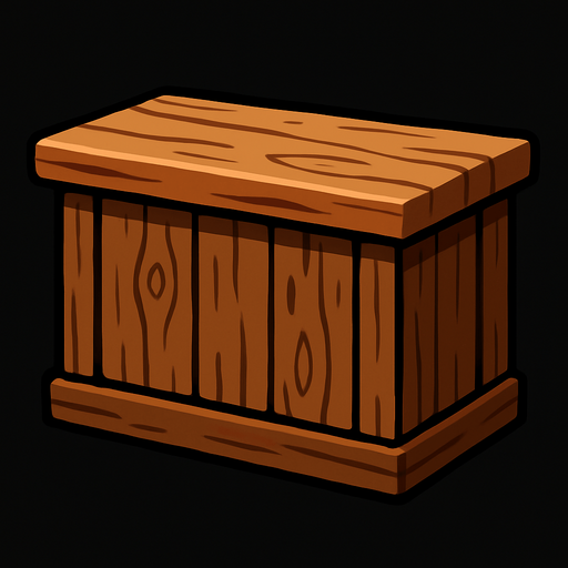 wood counter.
In-Game asset.  2d.  High contrast.  No shadows