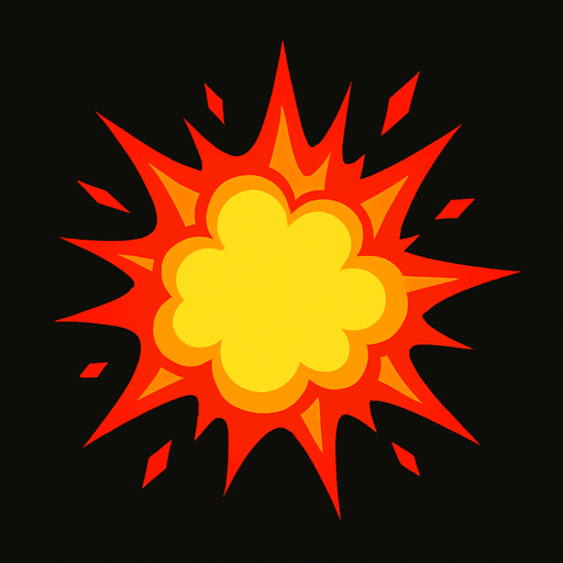 patlama.
In-Game asset.  2d.  High contrast.  No shadows