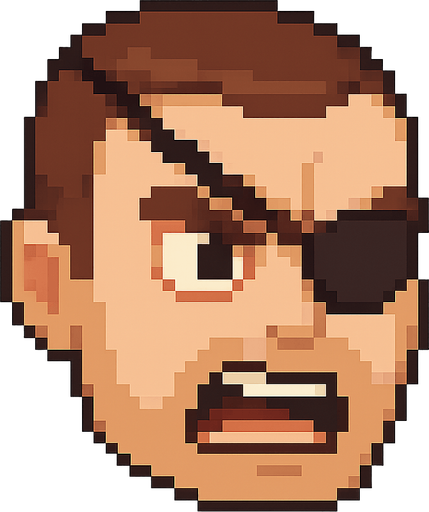 pixelart human head. No background. Transparent background. Blank background. No shadows. 2d. In-Game asset. flat
