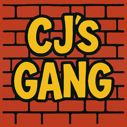 Tuğla duvar duvarda CJ's Gang yazacak.
In-Game asset.  2d.  High contrast.  No shadows