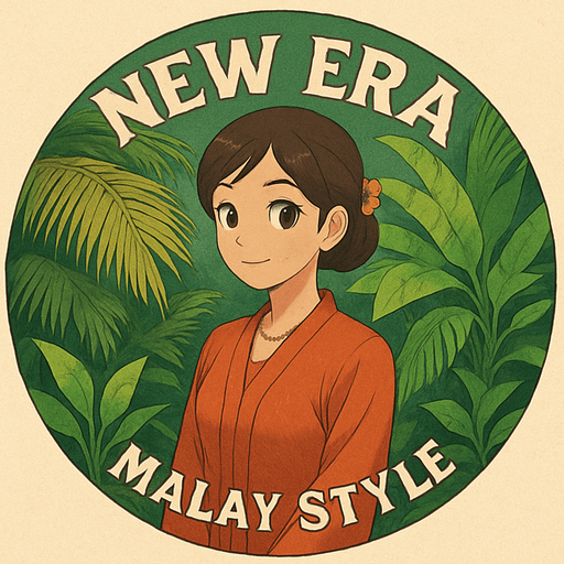 Anime style design for the round shape song cover of New Era Malay Style