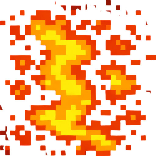 Genera una imagen de lava pixel.
In-Game asset.  2d.  High contrast.  No shadows