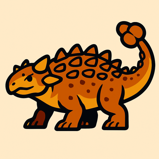 Ankylosaurus.
In-Game asset.  2d.  High contrast.  No shadows