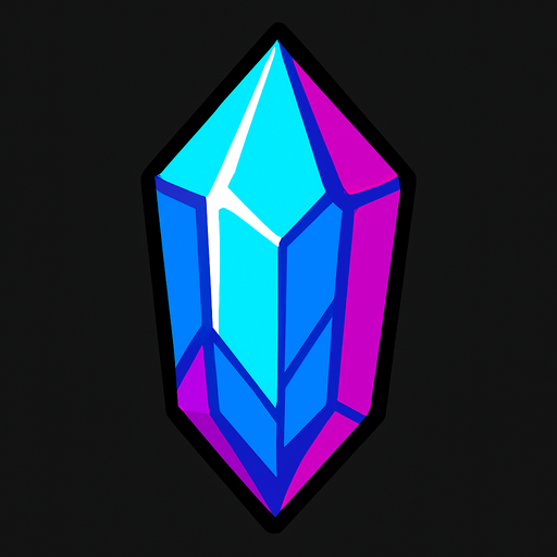 christal.
In-Game asset.  2d.  High contrast.  No shadows