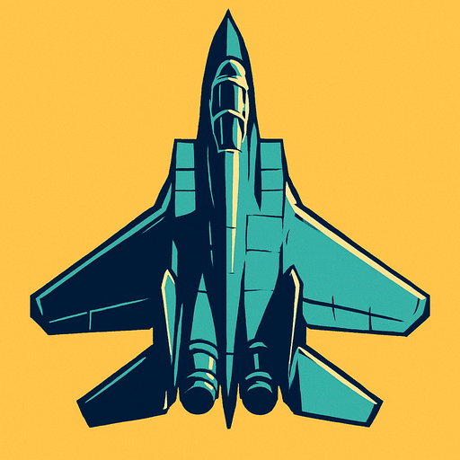 picture of a fighter jet with the nose of the plane pointing upwards.
In-Game asset.  2d.  High contrast.  No shadows