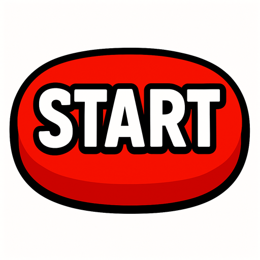 START BUTTON BİG.
In-Game asset.  2d.  High contrast.  No shadows