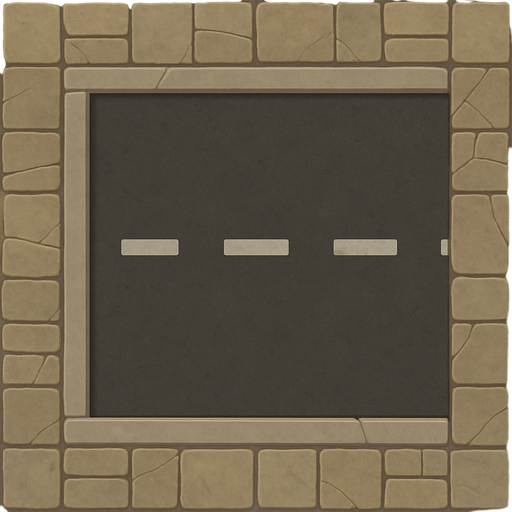 street tile on top viewing with street way.
In-Game asset.  2d