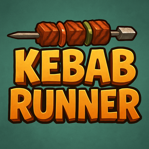 "Kebab Runner" yaz ama 1 şiş kebab yazının üstünde duracak olacak yani oyunun