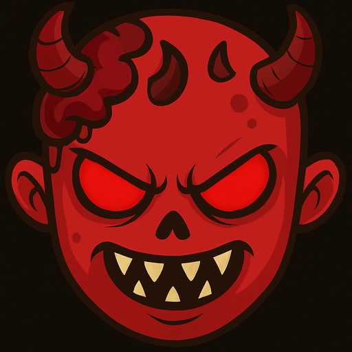 Hake his skin red and add horns