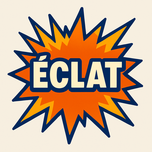 éclat.
In-Game asset.  2d.  High contrast.  No shadows