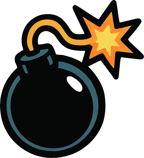 Bomb.
In-Game asset.  2d.  High contrast.  No shadows