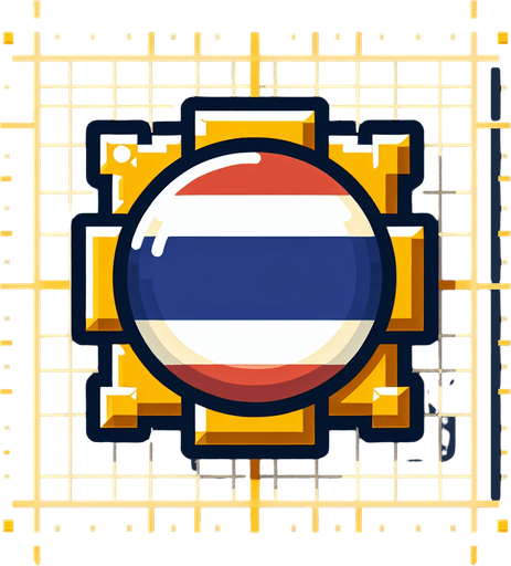 thailand flag. simple. flat.
Single Game Texture. In-Game asset. 2d. Blank background. High contrast. No shadows.