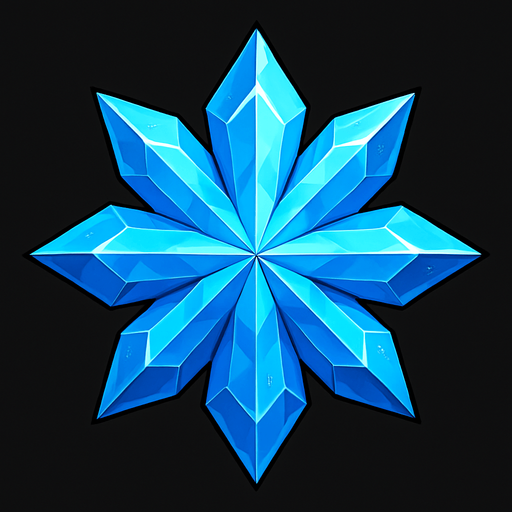 Cristal magico visto desde arriba.
In-Game asset.  2d.  High contrast.  No shadows