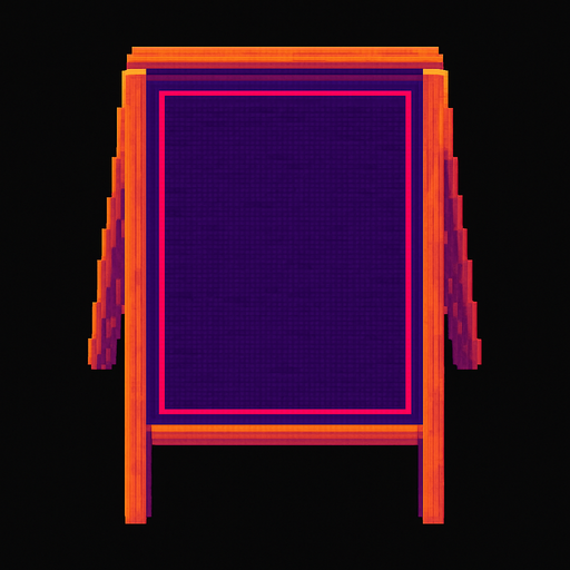 A blank sandwhich board. Top down view.