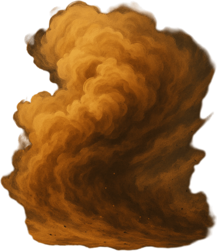 Tormenta de arena, algo realista.
In-Game asset.  2d.  High contrast.  No shadows