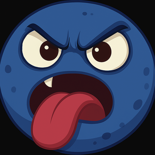 make it angry and blue