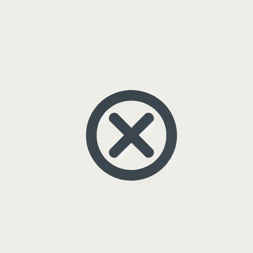 grey cancel icon.
UI