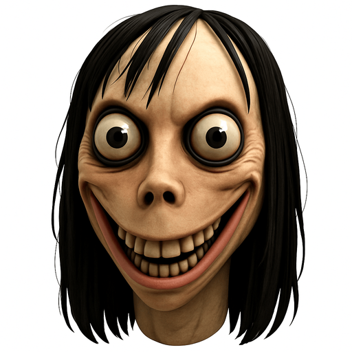 3D Scary but funny meme face of momo. face only. different faces look
In-Game asset.  3d.  High contrast.  No shadows