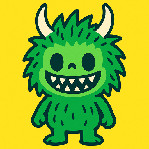 Labubu green.
In-Game asset.  2d.  High contrast.  No shadows