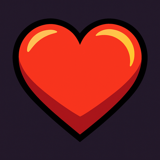 Kalp 3d.
In-Game asset.  2d.  High contrast.  No shadows