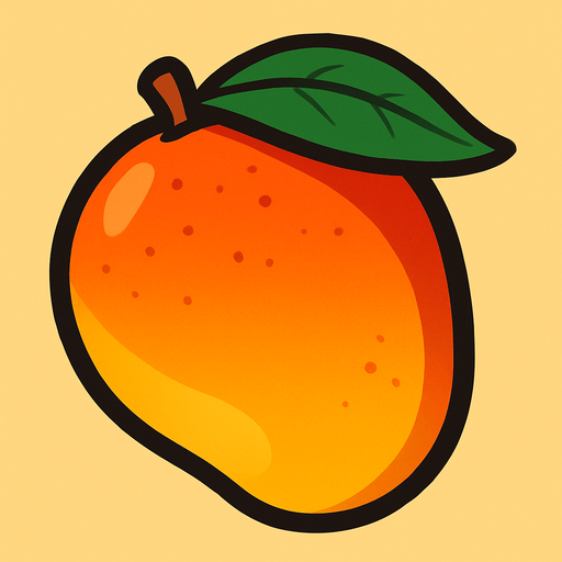 Mango.
In-Game asset.  2d.  High contrast.  No shadows