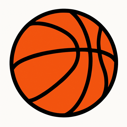 Basketball.
In-Game asset.  2d.  High contrast.  No shadows