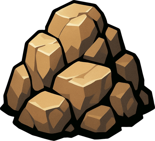 kayalık.
In-Game asset.  2d.  High contrast.  No shadows