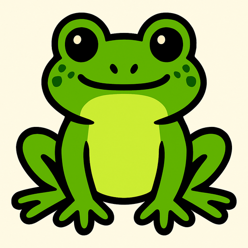 Frog.
In-Game asset.  2d.  High contrast.  No shadows