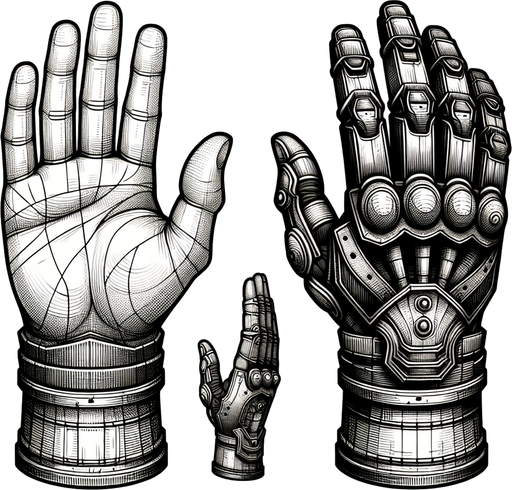 A hand Single Game Texture. In-Game asset. 2d. Blank background. High contrast. No shadows.