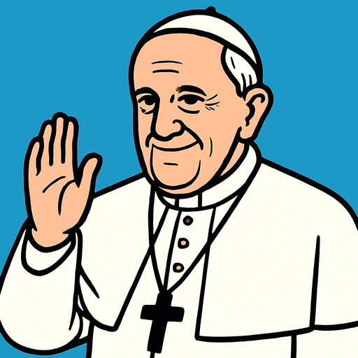 Pope Francis.
In-Game asset.  2d.  High contrast.  No shadows