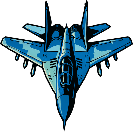 Mig 29.
In-Game asset.  2d.  High contrast.  No shadows