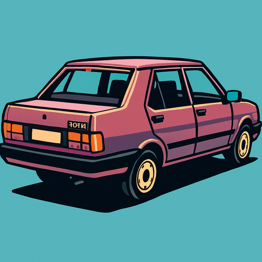 tofaş.
In-Game asset.  2d.  High contrast.  No shadows. Sağ arkadan gözüksün