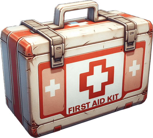 first aid.
Single Game Texture.  In-Game asset.  2d.  Blank background.  High contrast.  No shadows